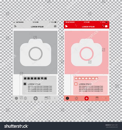 Social Network Messenger Concept Frame Vector Stock Vector Royalty