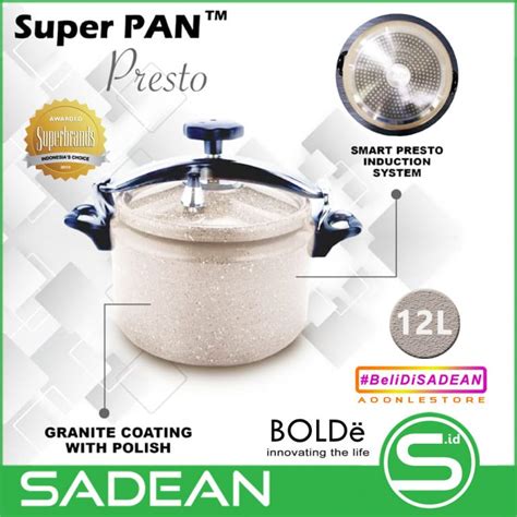 BOLDe Super Pan Presto 12 Liter Coating Granite Sadean