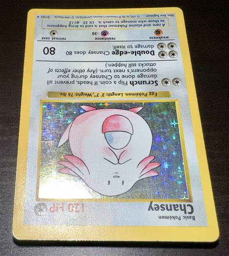 Pokémon TCG Chansey Base Set 3 102 Holo Shadowless Holo Rare eBay