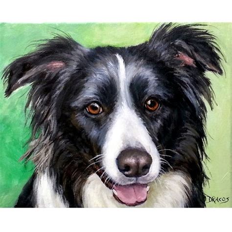 Items Similar To Border Collie Art Print Of Original Acrylic Painting