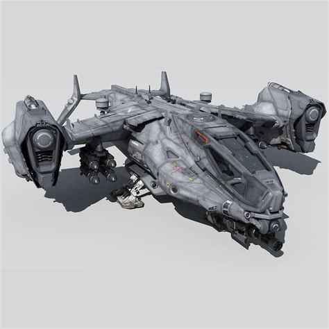 3d sf heavy dropship Space Ship Concept Art, Concept Ships, Concept ...