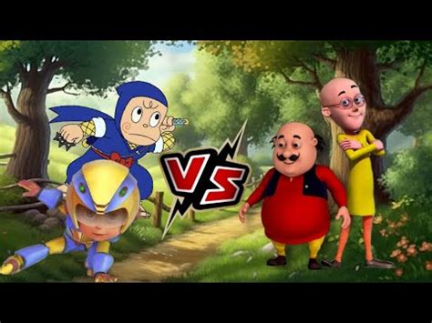 Vir The Robot Boy Ninja Hattori Vs Motu Patlu YouTube