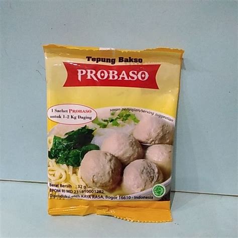 Jual TEPUNG BAKSO PROBASO PENGENYAL BAKSO 32 GR Shopee Indonesia