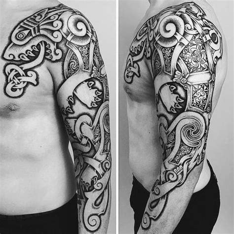 50 Celtic Wolf Tattoo Designs For Men - Knotwork Ink Ideas