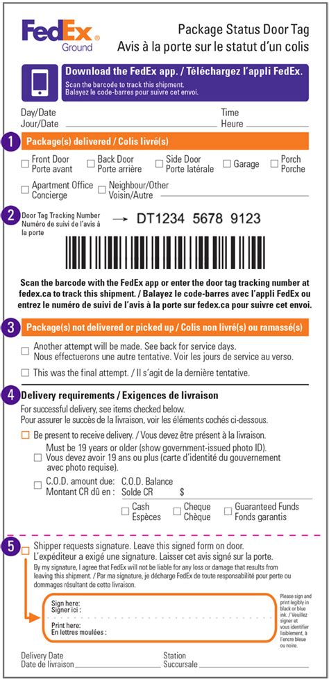 Fedex Tracking Door Tag Number