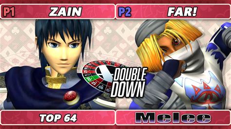 Double Down 2022 Top 64 Zain Marth Vs Far Sheik SSBM Melee