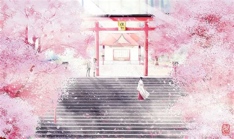 Cherry Blossom And Background Japon Sakura Animesi Hd Duvar Ka D