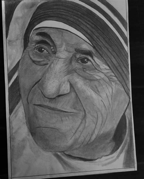 Mother Teresa Sketch Pencil Sketch Images Remembering Mother Mother