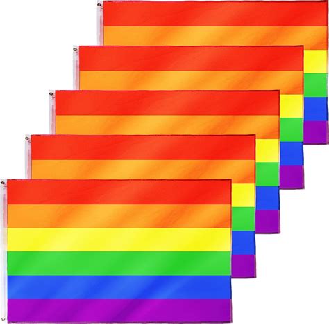 6 Pcs Rainbow Pride Flag 3 X 5 Feet Lgbt Lgbtq Community