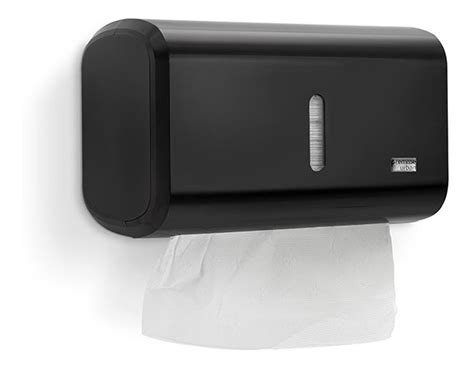 Dispenser Suporte De Papel Interfolha Toalha Preto Compacto Essenza