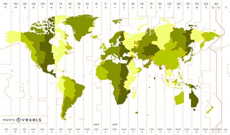 Mapa Dos Fusos Hor Rios Mundiais Mapa Mundial Detalhado Nomes De