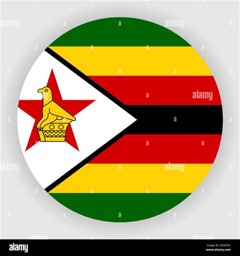 Zimbabwe Flat Rounded Flag Icon Button Vector Stock Vector Image And Art Alamy