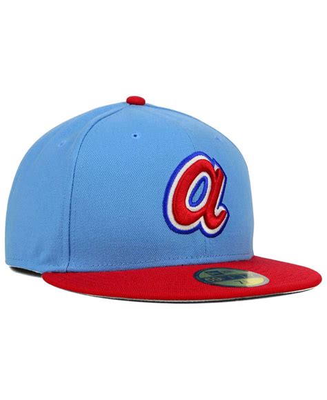 Ktz Atlanta Braves Cooperstown 2 Tone 59fifty Cap In Blue For Men Lyst