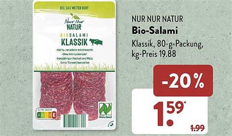 Nur Nur Natur Bio salami Angebot bei ALDI SÜD 1Prospekte de