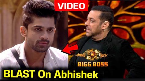 Bigg Boss Abhishek Kumar Slams By Salman Khan On Behaviour At