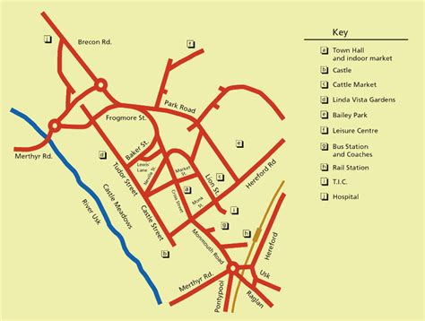 Local Maps And Directions Abergavenny Tourist Guide