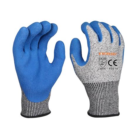 Cut Resistant Crinkle Latex Gloves HPPE ETERNITY SAFETY