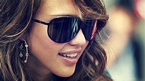 Wallpaper Face Model Sunglasses Glasses Actress Blue Goggles