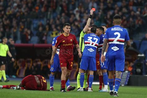 Football Serie A 2022 2023 Soccer Match AS ROMA VS UC SAMPDORIA At