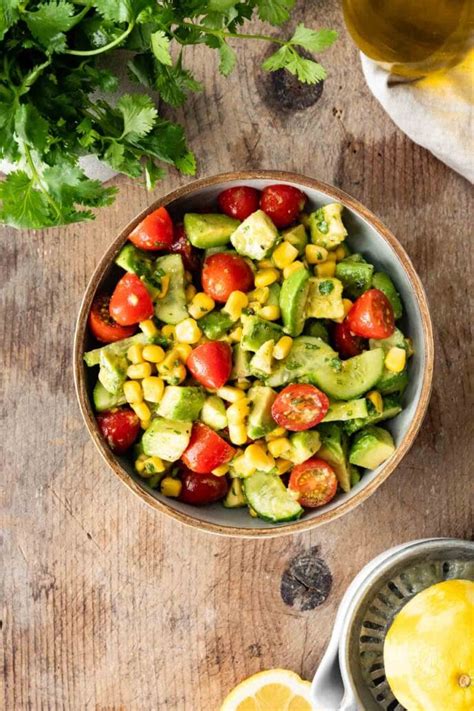 Avocado Tomato Corn Salad Recipe Dinner Then Dessert