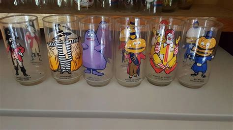 Vtg Mcdonalds Drinking Glasses 1970s Original Collector Series Set Of