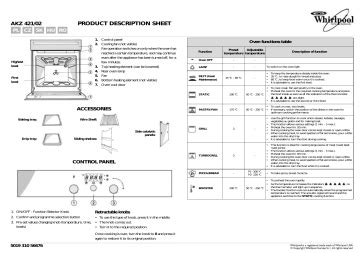 Whirlpool Akz Ix Oven Program Chart Manualzz