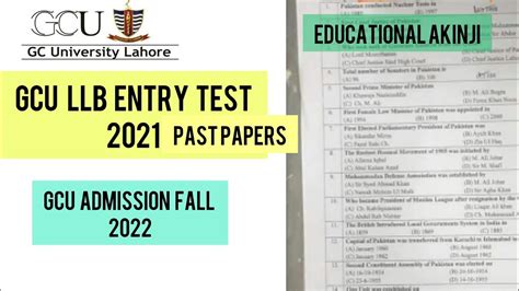 Gcu Lahore Llb Past Papers Gcu Lahore Admission Gcu Lahore