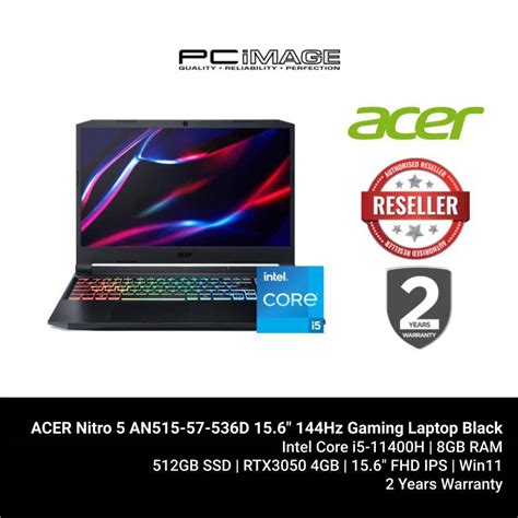 ACER Nitro 5 AN515-57-536D 15.6" 144Hz Gaming Laptop Black Red | PC Image