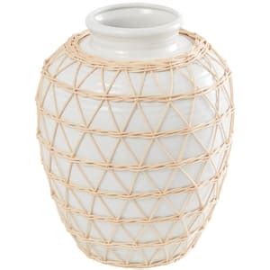 Litton Lane Gold Brushed Aluminum Decorative Vase With Hammered Top