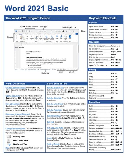 Handy Cheat Sheets Microsoft Office Customguide