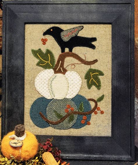 Fall Applique Patterns Wool Applique Patterns White Etsy Fall