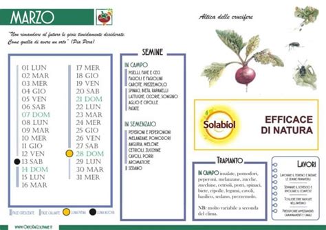 Calendario Dell Orto Marzo 2021 Fasi Lunari Semine Lavori