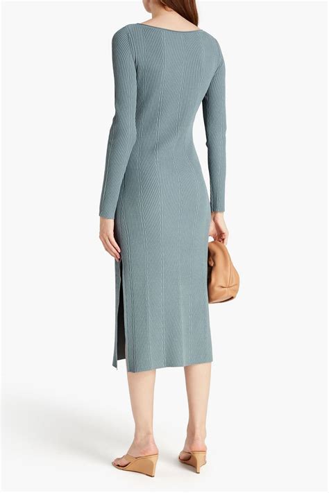 Theory Ribbed Knit Midi Dress The Outnet