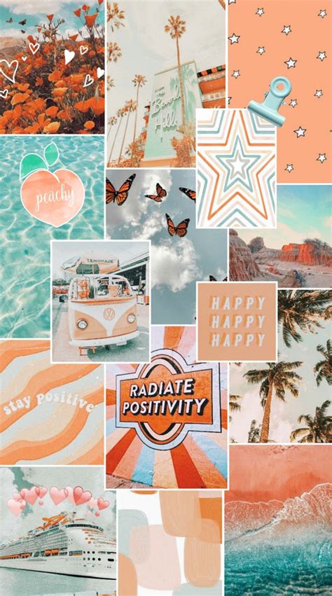 50 Summer Mood Board Wallpapers Peachy Summer Collage 1 Fab Mood