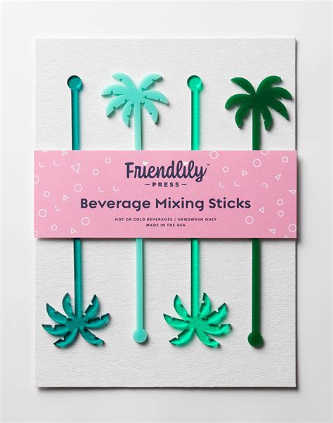 Palm Tree Drink Stirrers Friendlily Press