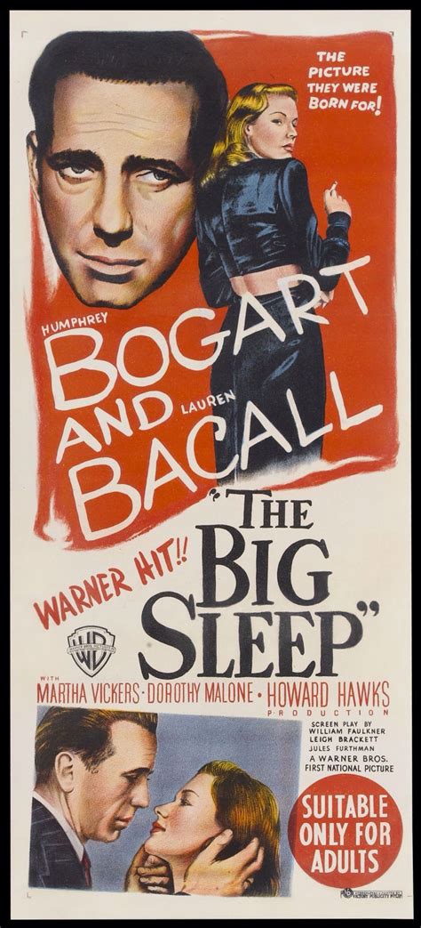 Poster From The Film The Big Sleep Bogart Movies The Big Sleep