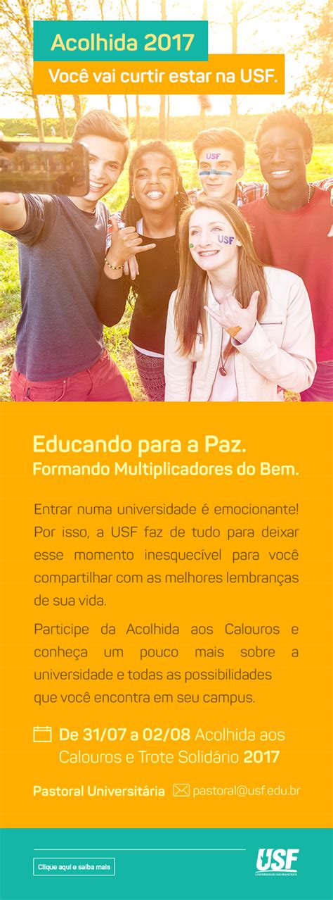 Acolhida aos Calouros e Trote Solidário 2º Semestre USF