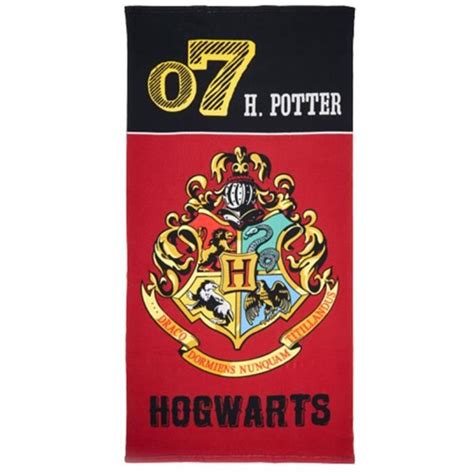 Serviette De Bain Ou Drap De Plage Harry Potter Blason Hogwarts X