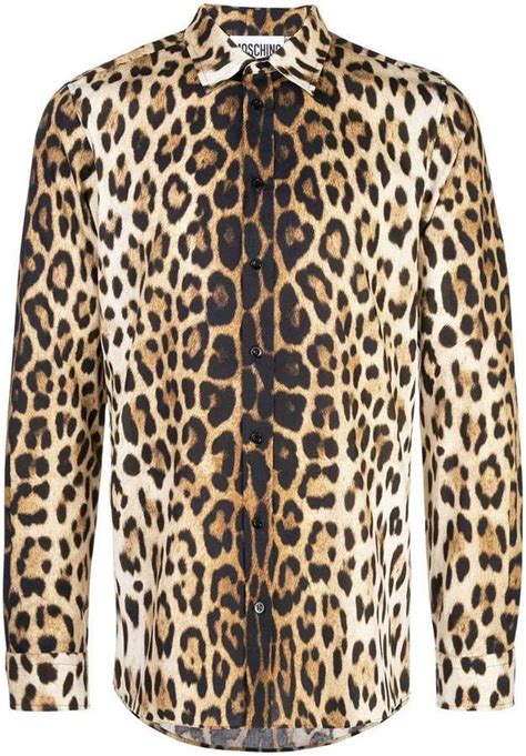 Moschino Leopard Print Shirt Moschino Men Leopard Print Shirt Dapper