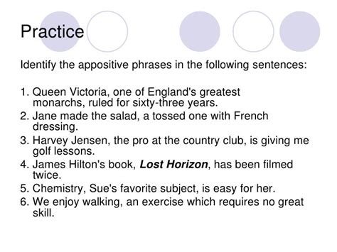 Appositives And Appositive Phrases 2