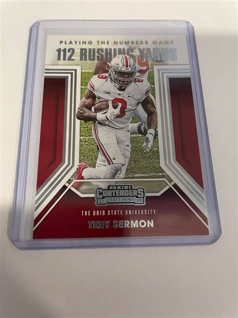 Trey Sermon Panini Contenders Draft Picks Playing The Numbers Game