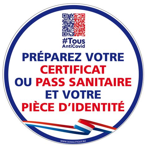 Affiche contrôle du pass sanitaire Préparez votre certificat ou pass