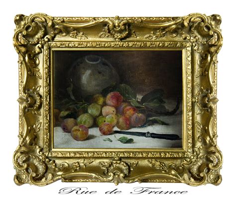 Antique French Still Life Oil Painting Rue De France