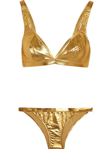 Moschino Metallic Triangle Bikini Net A Porter