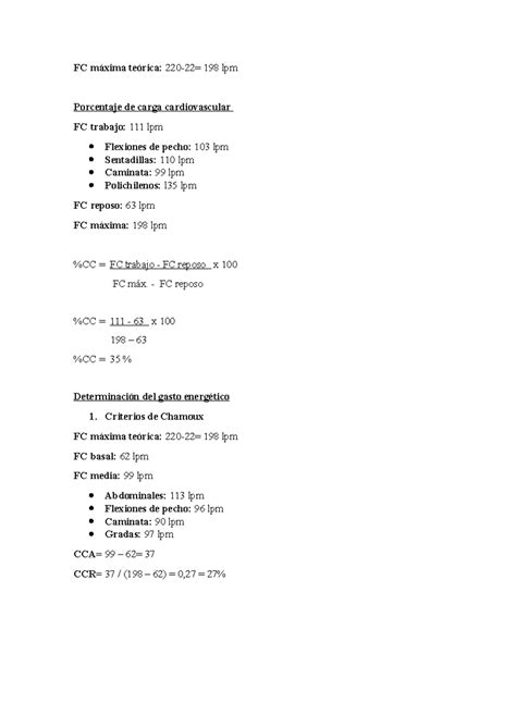 Ejemplo De Evaluaci N De Carga F Sica En Paciente De A Os Fc