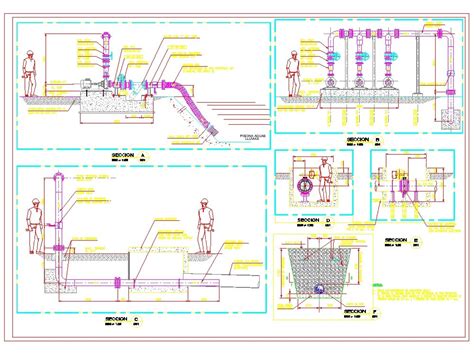 Surface Centrifugal Pumps In AutoCAD CAD Library