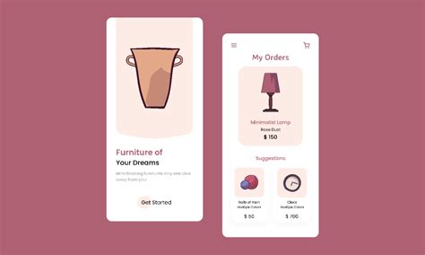 Furniture Shopping App UI Figma Mobile Template UI4Free