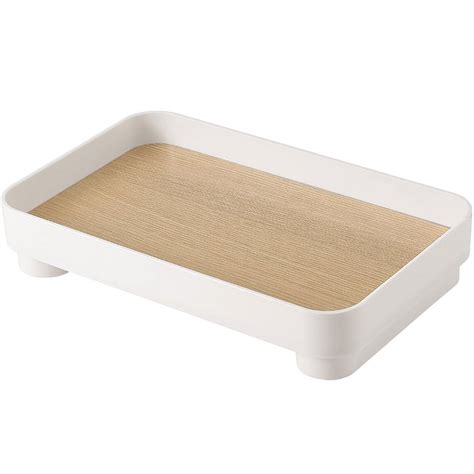 Bathroom Vanity Tray Makeup Perfume Tray Countertop Rectangular Wood ...