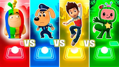 Paw Patrol Sheriff Labrador Rainbow Oddbods Bubbles Pinkfong