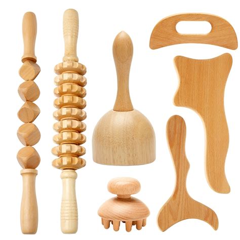 Ensemble D Outils De Massage Maderoth Rapie En Bois Gua Sha Pour Le